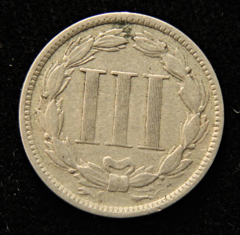 1870 US THREE CENT NICKEL