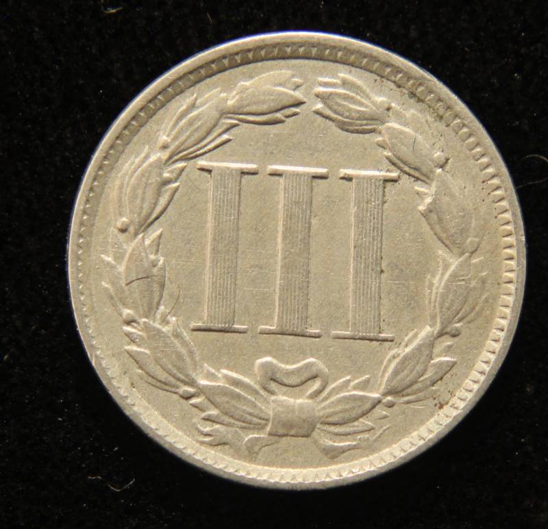1872 US THREE CENT NICKEL