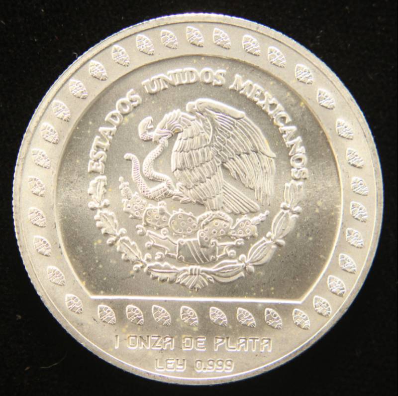 1992 $100 MEXICO 100 PESOS 1 TROY OZ. .999 FINE SILVER GUERRERO AGUILA BETTER DATE COIN