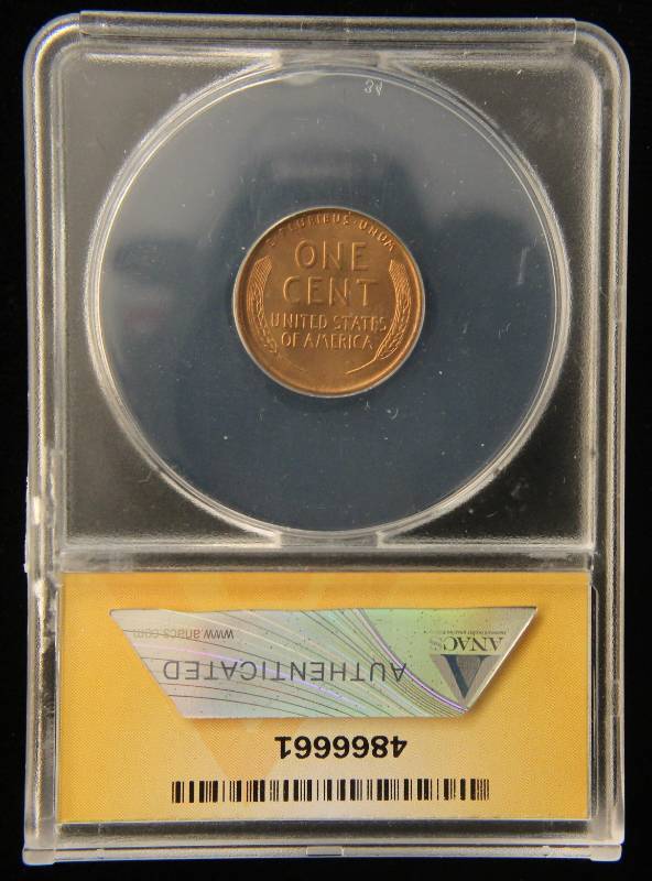 1936-S US WHEAT CENT MS64RB ANACS
