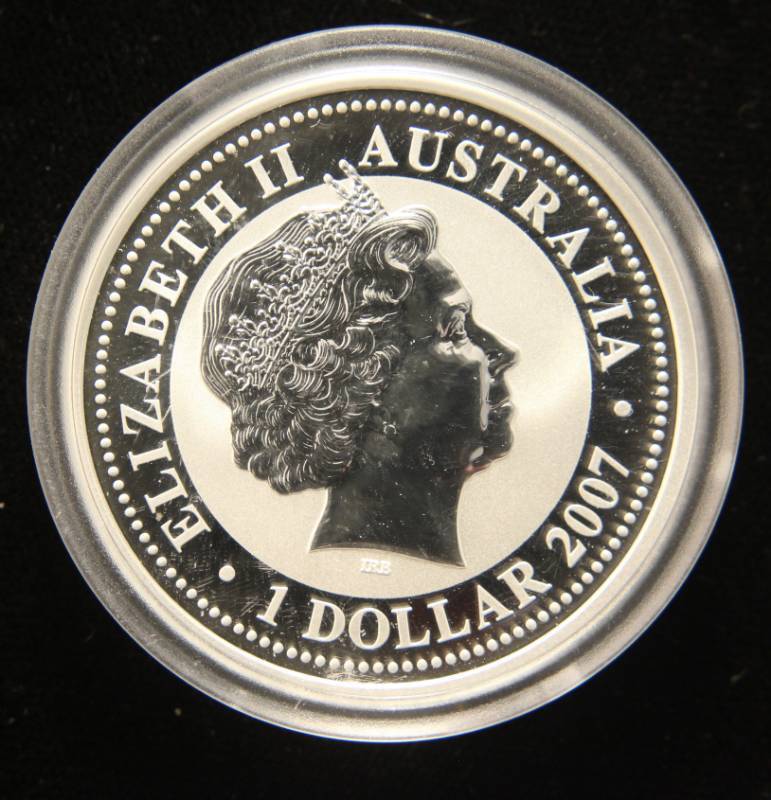 2007 AUSTRALIA RAT 1 TROY OZ. .999 FINE SILVER IN AIRTITE