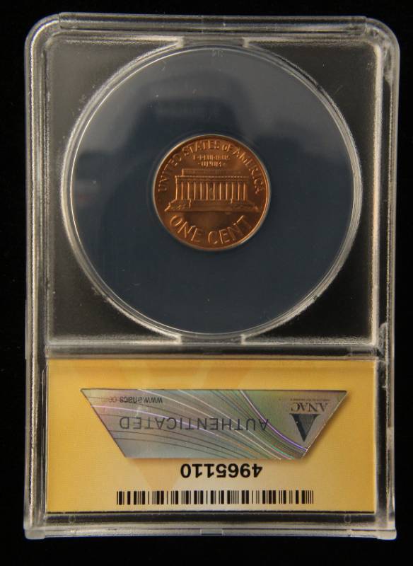 1959 LINCOLN MEMORIAL CENT MS65 RED ANACS FIRST YEAR COIN