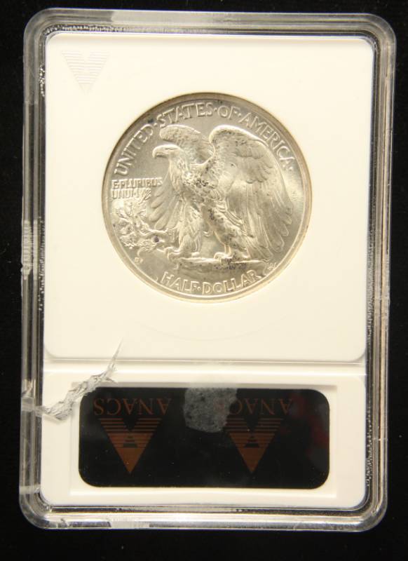 1945-D WALKING LIBERTY HALF DOLLAR MS65 ANACS