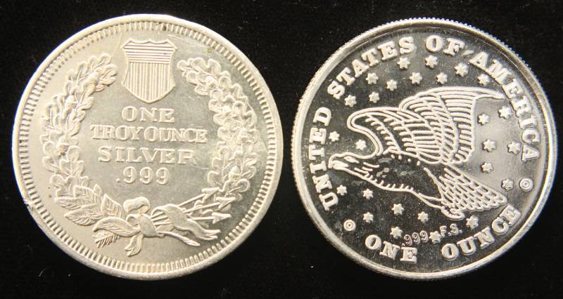 2 TROY OZ. .999 FINE SILVER (2 X 1 oz ROUNDS)