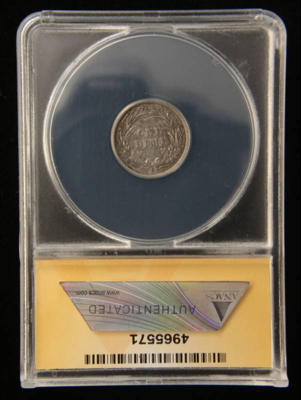 1898-S BARBER DIME AU50 ANACS