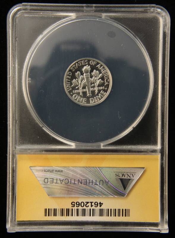 1963 PROOF ROOSEVELT SILVER DIME PF67 ANACS HIGH GRADE COIN