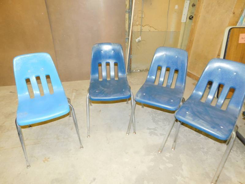 Four Stackable Chairs