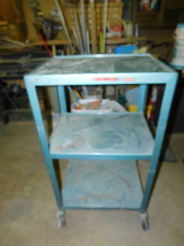 Three Shelf Cart On Casters