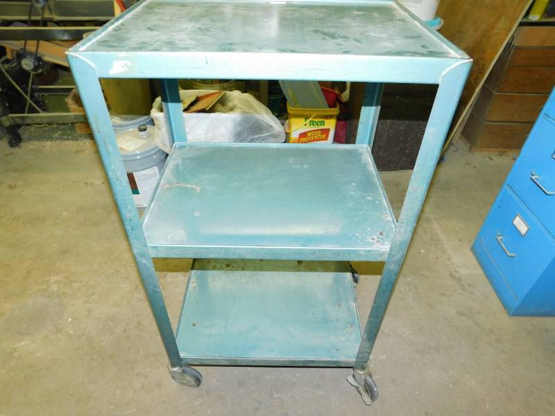 Three Shelf Cart On Casters