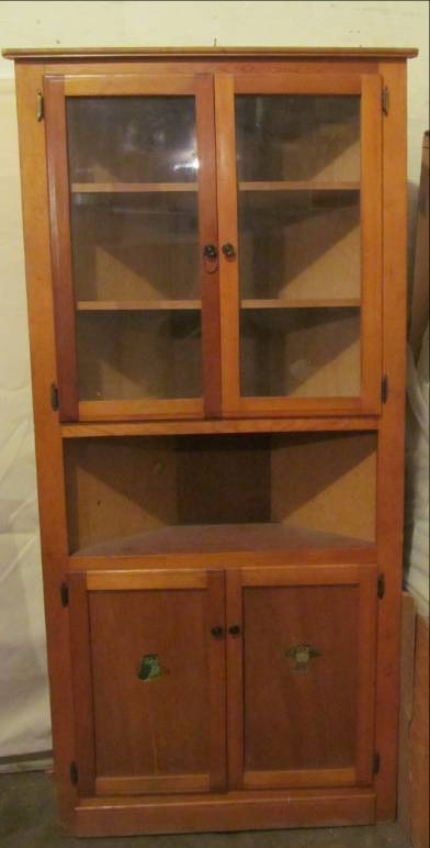 lot 2 image: vintage corner hutch