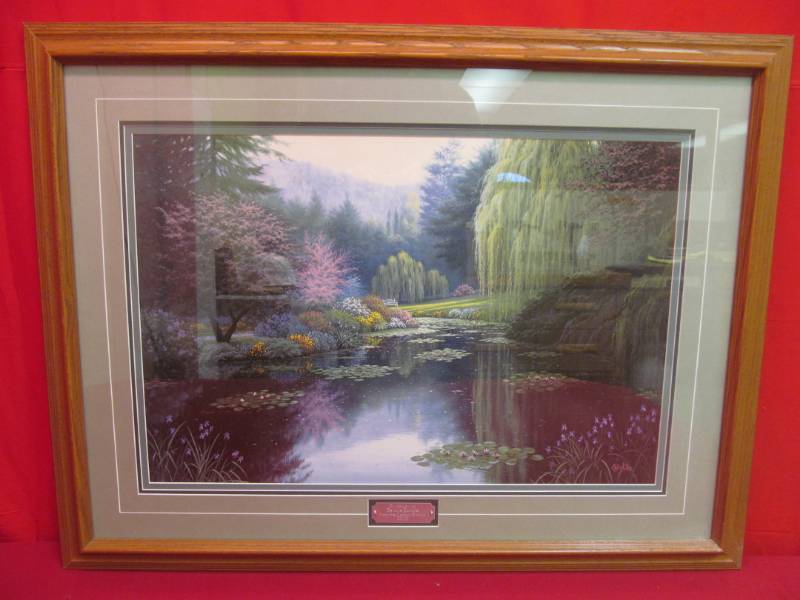 lot 57 image: pond scene print