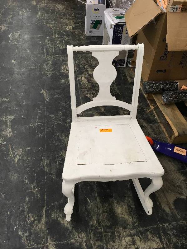 White Wooden Rocking Chair