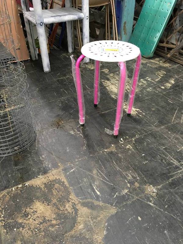 PinkWhite Stool