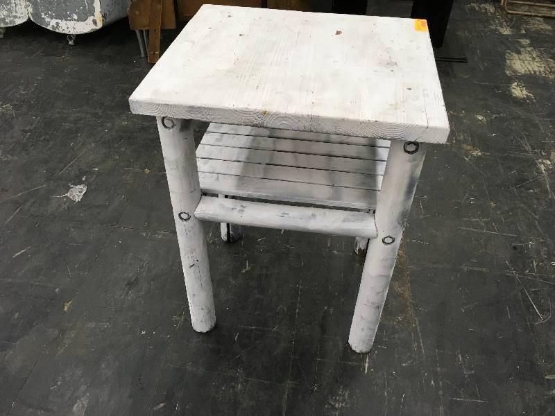Small White Wooden Side Table