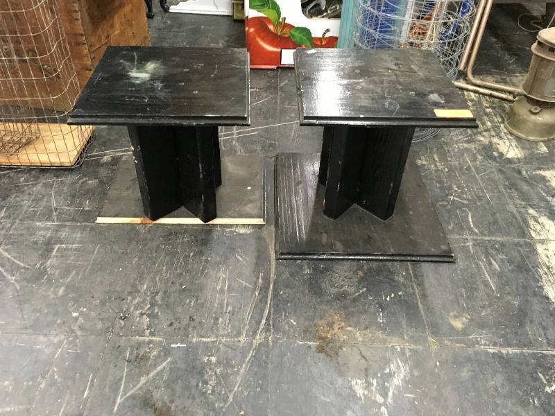 Two Black Side Tables
