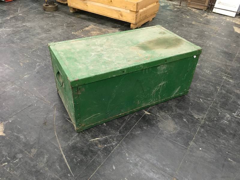 Green Metal Crate