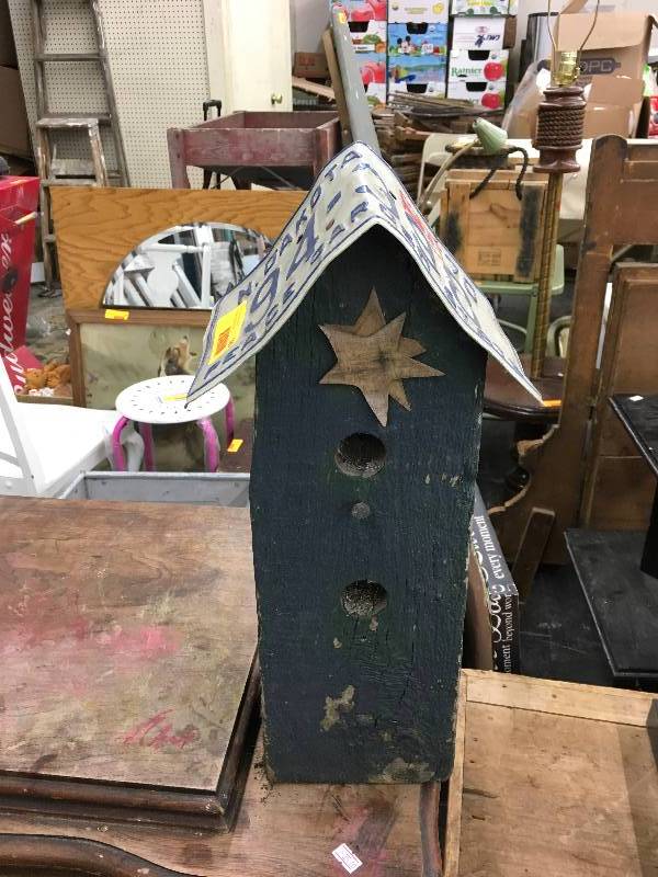 North Dakota License Plate Bird House