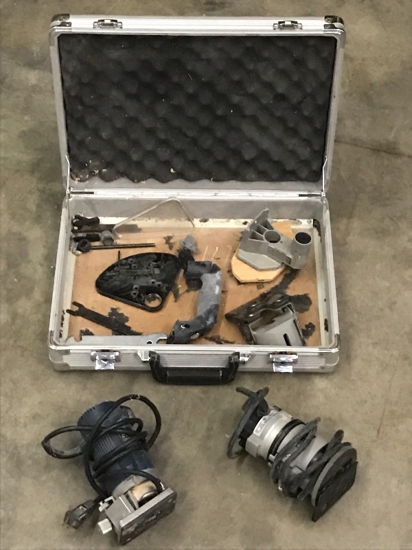 lot 35 image: (2) Routers With Aluminum Case & Accessories