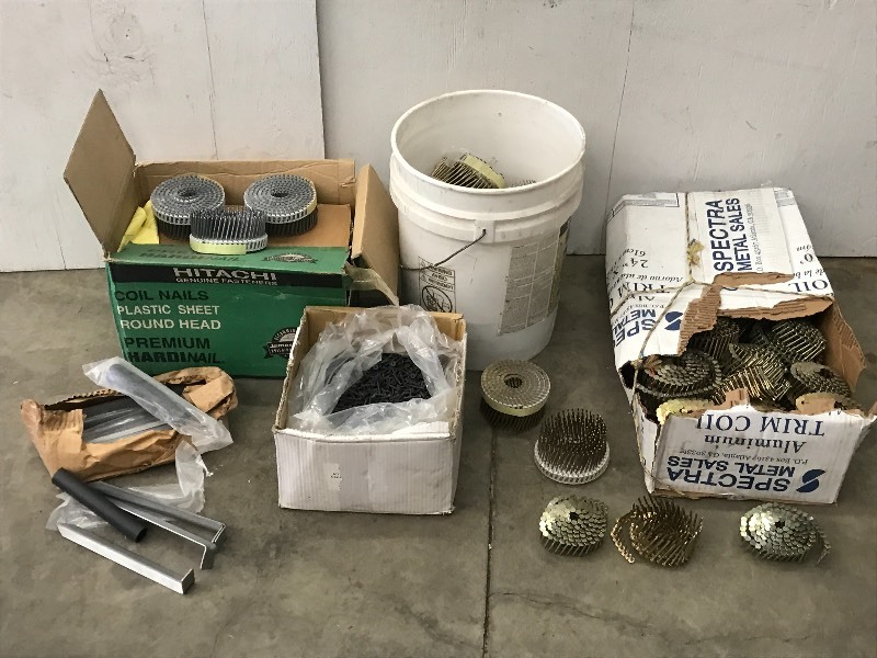 lot 38 image: (5) Boxes & (1) Bucket Of Fasteners