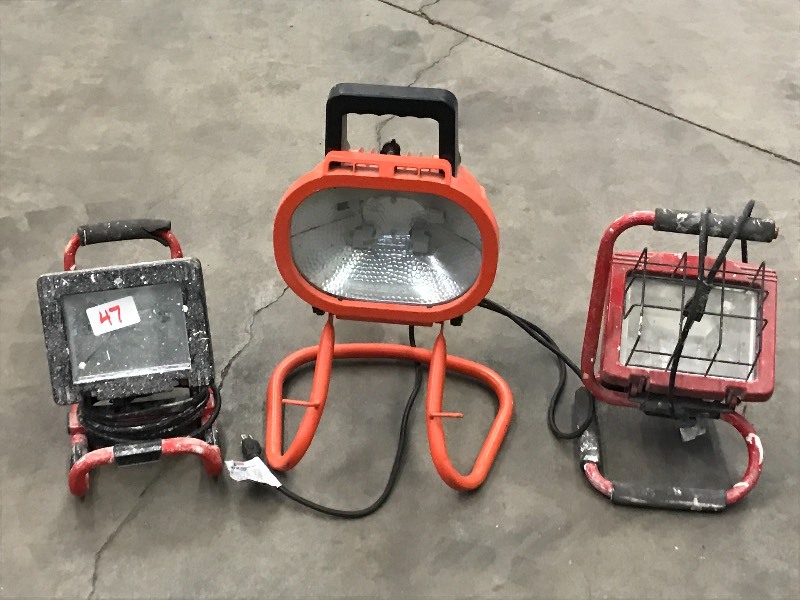 lot 47 image: (3) 115Volt Work Lights