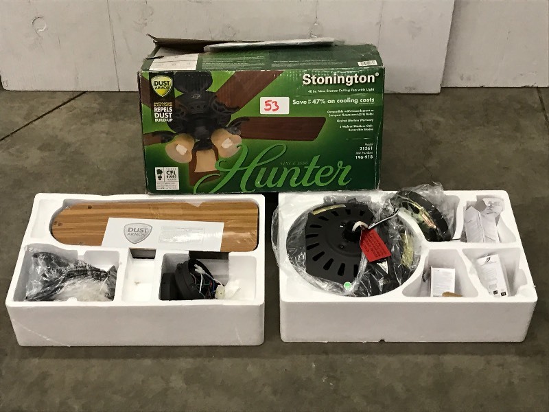 lot 53 image: Hunter 46 Ceiling Fan