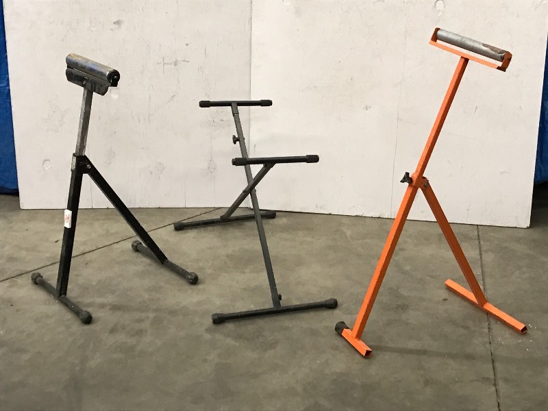 lot 70 image: (2) Roller Guides & (1) Scissor-Style Stand