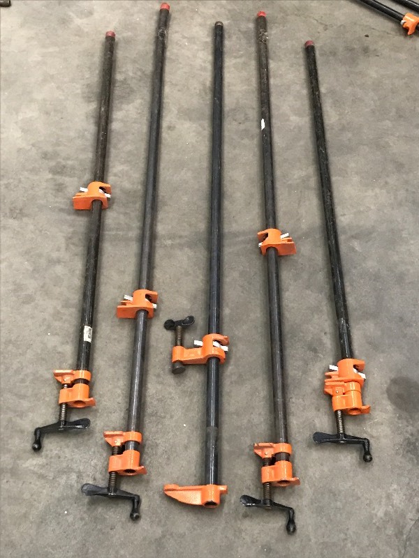 lot 73 image: Lot Of (5) Steel Bar Clamps