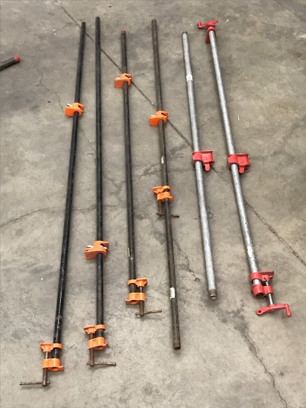 lot 74 image: Lot Of (6) Steel Bar Clamps