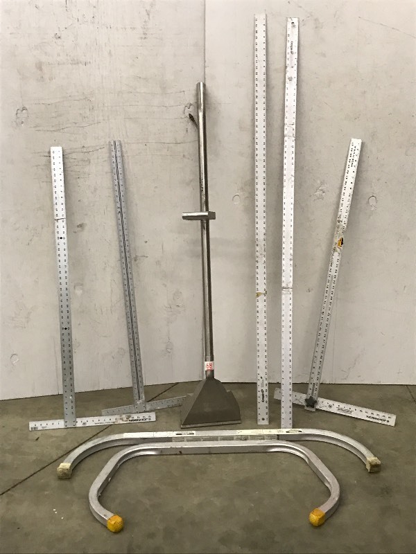 lot 68 image: T-Squares, Straight Edge Rulers, Ladder Braces, Etc
