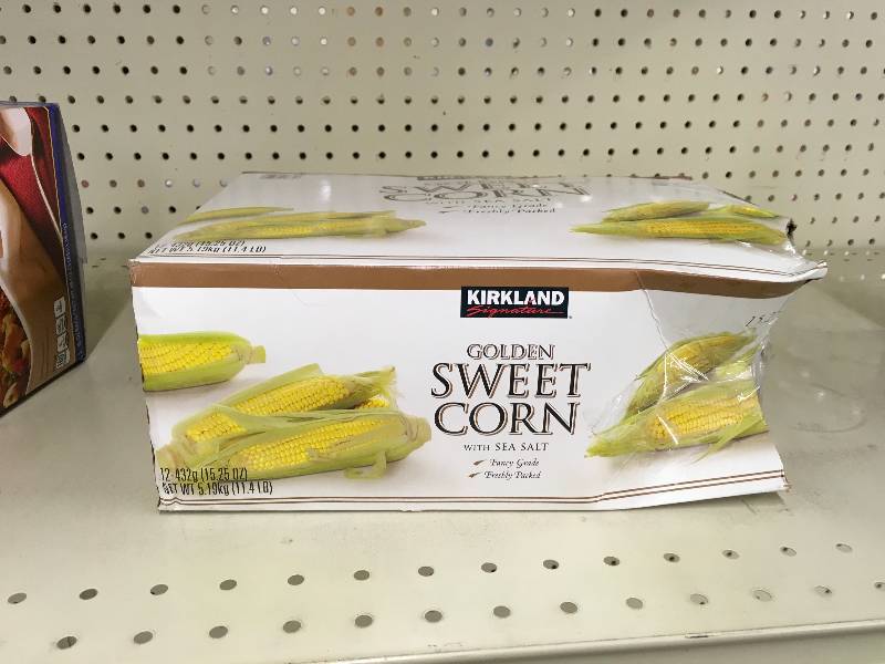 lot 211 image: Kirkland Signature Sweet Corn 12 Cans