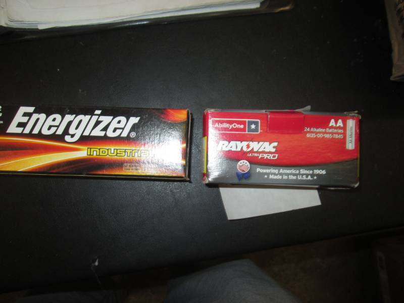 24 pack of AA and 12 pack of 9V bat...