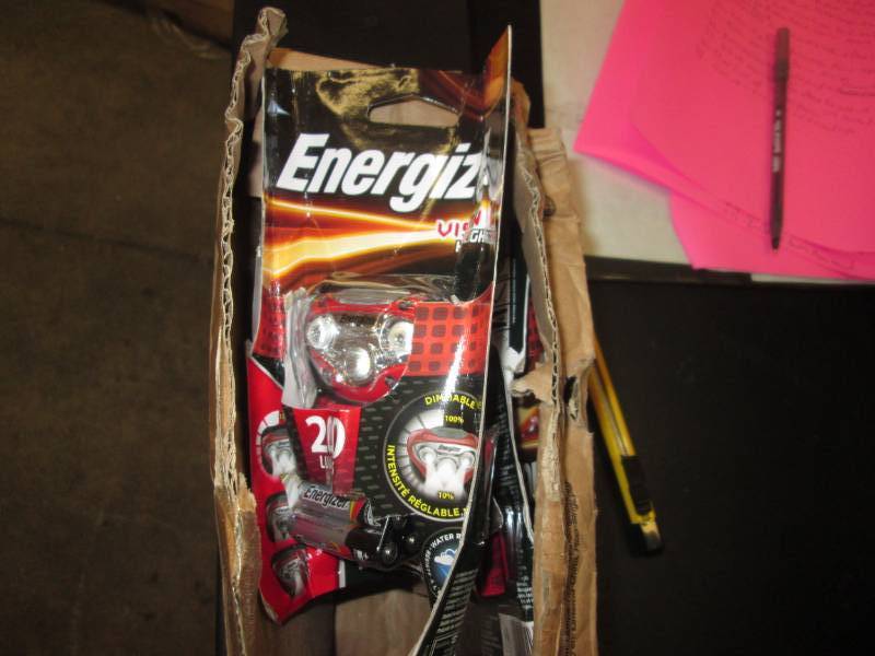 box full of 4 energizer led headlig...