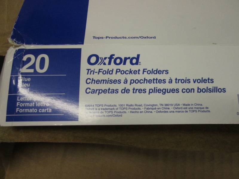 3 boxes of 20 each oxford file fold...