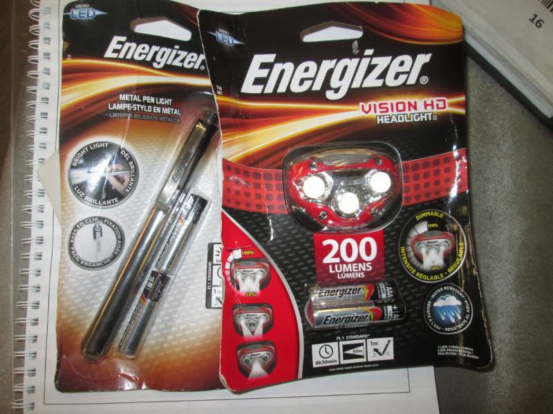 lof of energizer led head light pac...