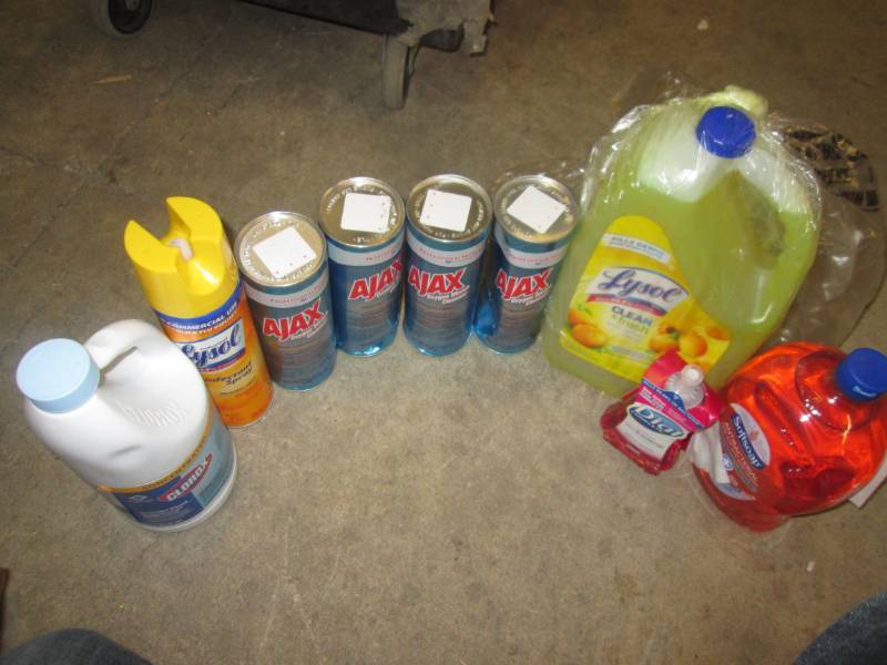 misc lot of cleaning supplies and s...