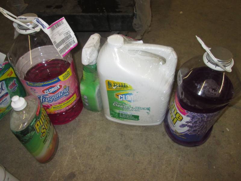 lot of clorox and pine sol...