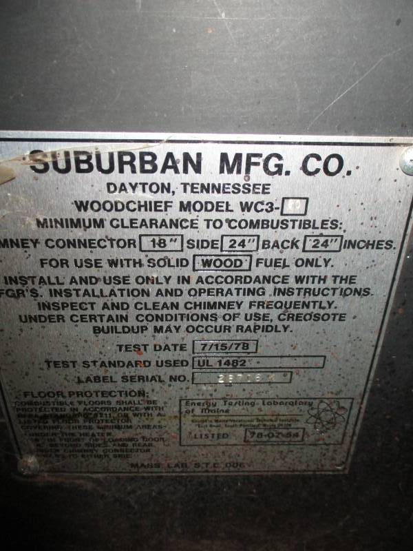 Suburban Wood Chief Wood Stove | Estate Auction #20 | K-BID
