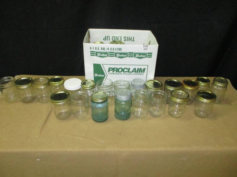 lot 33 image: 35 Pint Mason Canning jars
