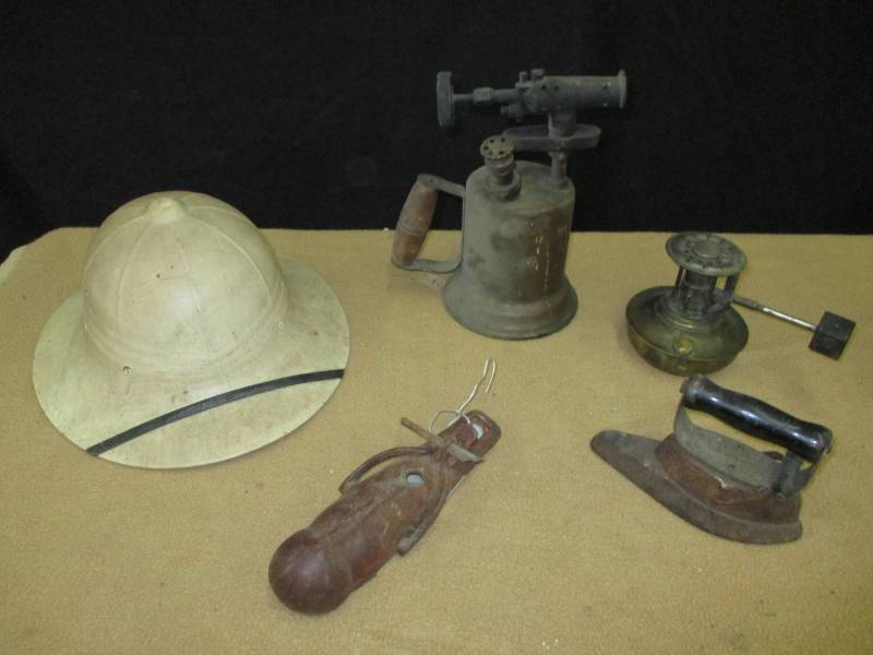 lot 50 image: Hitch, Torch, Hard Hat and Iron