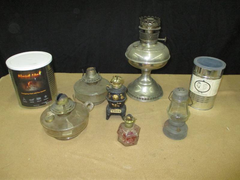 lot 51 image: Oil Lamps and Charcoal activator and fire starter