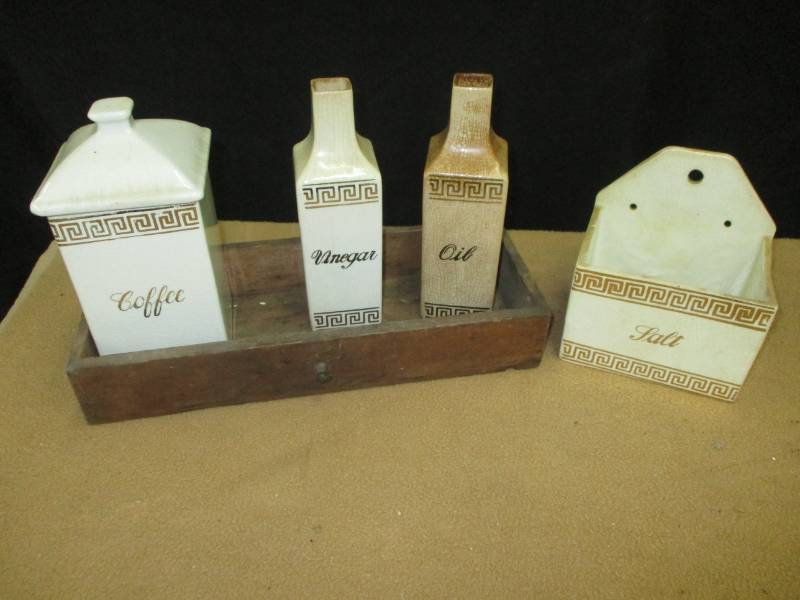 lot 52 image: Vintage Canisters