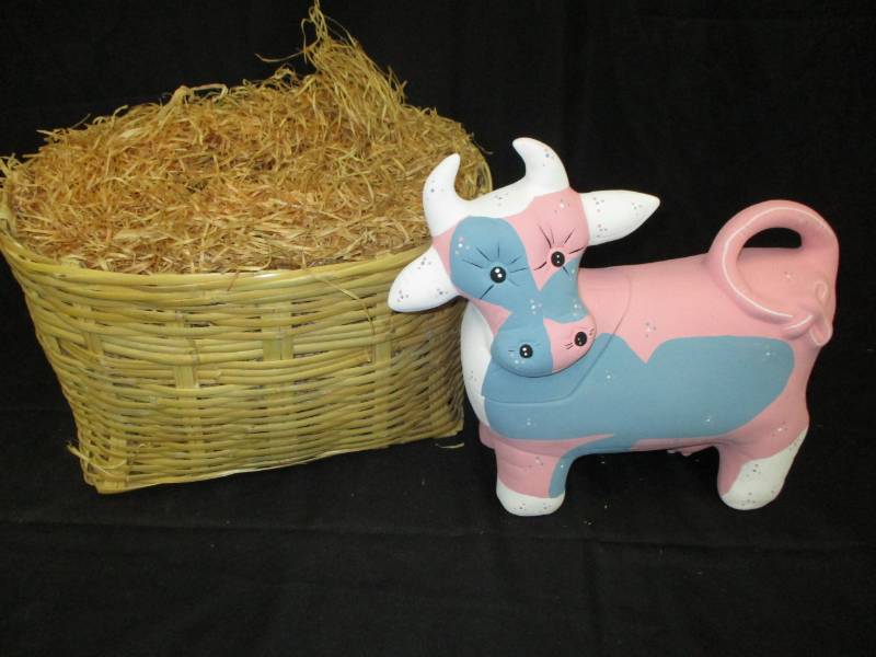 lot 84 image: Cow and Hay Basket