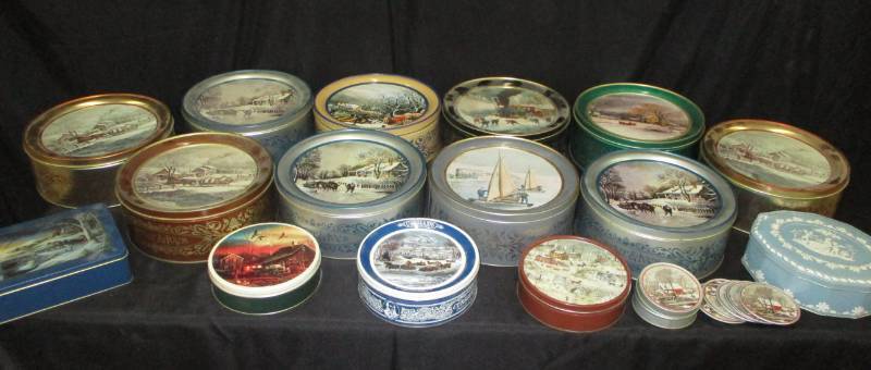 lot 100 image: Collector Ciurrier and Ives Tins