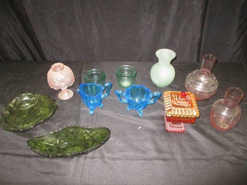 lot 155 image: Collectible vases, serving dishes, cream and sugar, candy dish and more