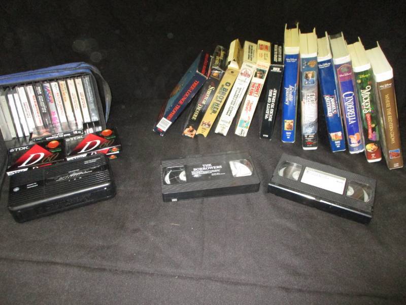 lot 159 image: Misc VHS Tapes, Cassette PlayerRecorder wvarious tapes