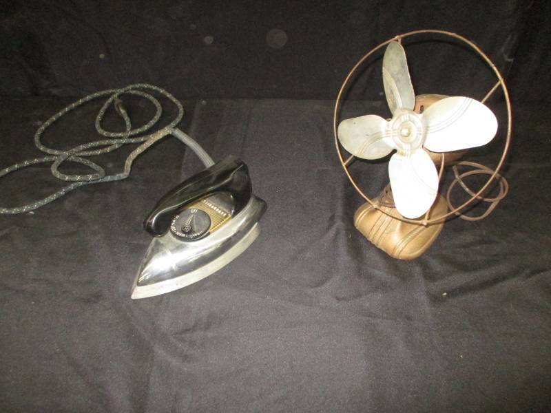 lot 235 image: Old Fan and iron