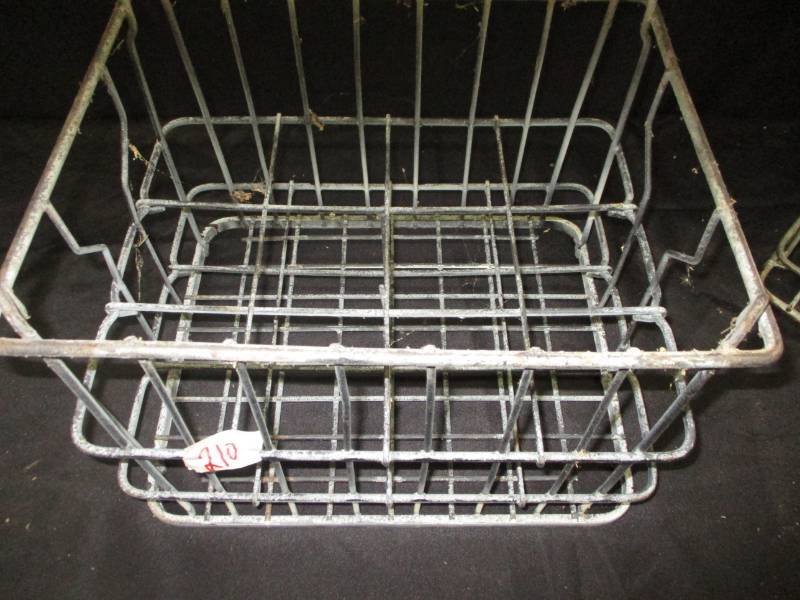 lot 210 image: 3 Metal Milk Crates