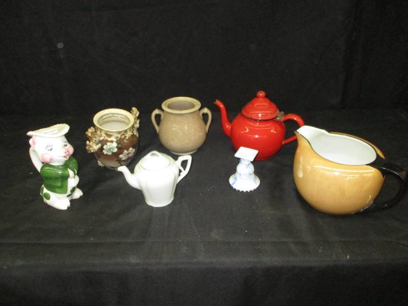 lot 213 image: Cute Coffee Pots that would be great Planters
