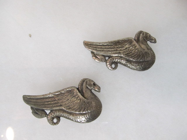lot 19 image: Antique Art Nouveau Sterling Silver Barrettes 