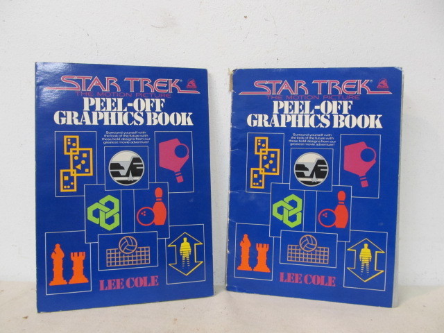 lot 27 image: Pair of Vintage STAR TREK Peel-Off Graphic Books